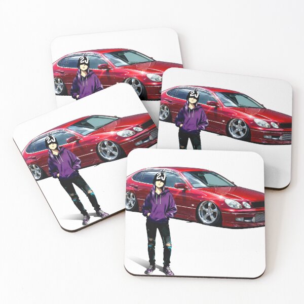 Item preview, JZS161 Aristo 2JZ Girl | Red VIP Lexus GS JDM Drift Art designed and sold by AKIHABARAMOTORS.