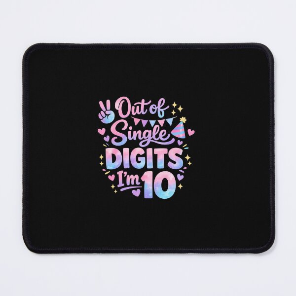 Item preview, Out of Single Digits I’m 10 ? | Cute 10th Birthday Shirt | Pastel Kids Birthday Tee designed and sold by DailyDrivesct.