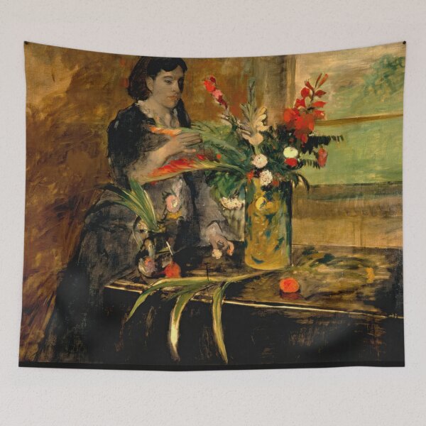 Item preview, Portrait of Estelle Musson Degas by Edgar Degas: Impressionist floral poster designed and sold by artofuniverse.