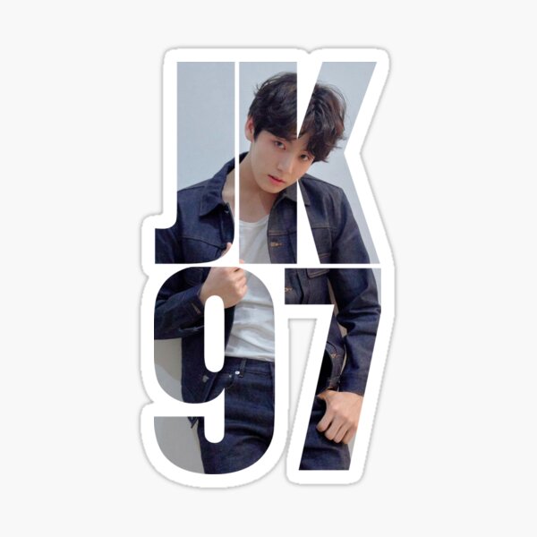 JK 97 (Jeon Jungkook 1997 de BTS) Pegatina