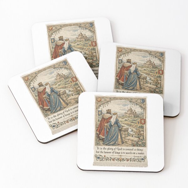 Item preview, Proverbs 25:2 Medieval Tapestry Wall Art, King and Queen Overlooking the Kingdom, Christian Scripture Quote Decor, Faith Inspired Castle Kingdom Print, Biblical Wisdom Gift designed and sold by TerScott.