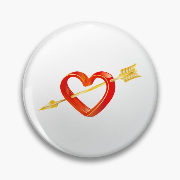 Item preview, Cupid's golden arrow in the heart designed and sold by andbeldesign.