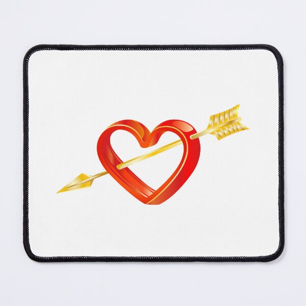 Item preview, Cupid's golden arrow in the heart designed and sold by andbeldesign.