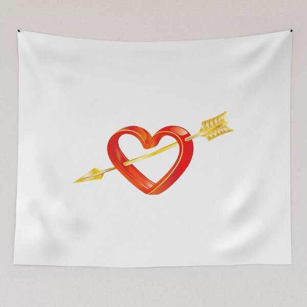 Item preview, Cupid's golden arrow in the heart designed and sold by andbeldesign.
