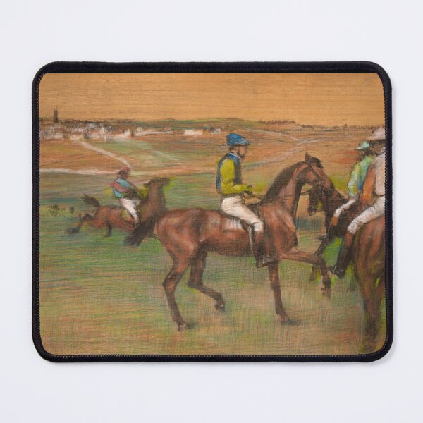 Item preview, Race Horses by Edgar Degas: Equestrian Impressionist Fine Art Poster designed and sold by artofuniverse.