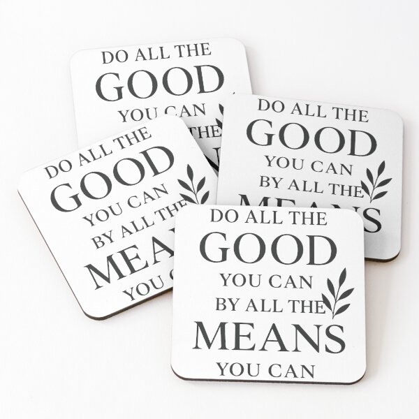 Item preview, Do All the Good You Can – Minimal Black and White Quote Typography designed and sold by KivaroArt.