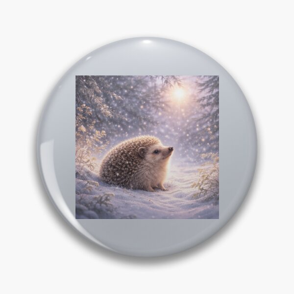 Item preview, Hedgehog – Winter Stillness in Falling Snow designed and sold by GeoWild Designs.