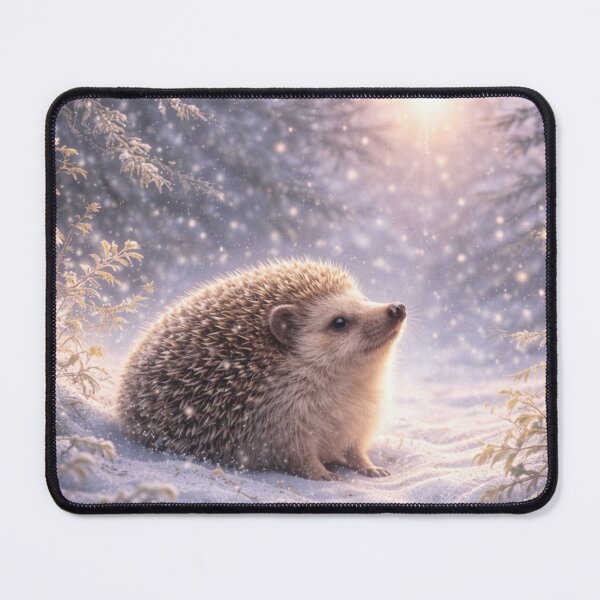 Item preview, Hedgehog – Winter Stillness in Falling Snow designed and sold by GeoWild Designs.