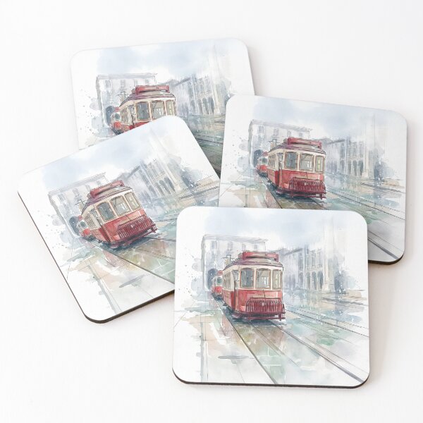 Item preview, Vintage Red Tram – Lisbon, Portugal designed and sold by clausbjoern.
