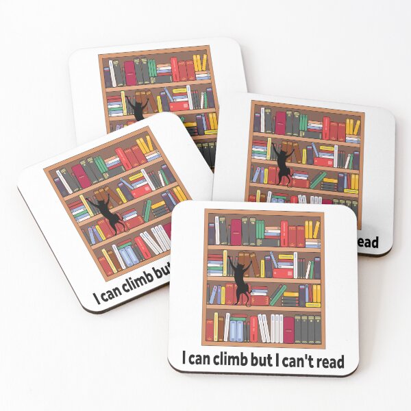 Item preview, cats climb my library designed and sold by BUTTER7FLY.
