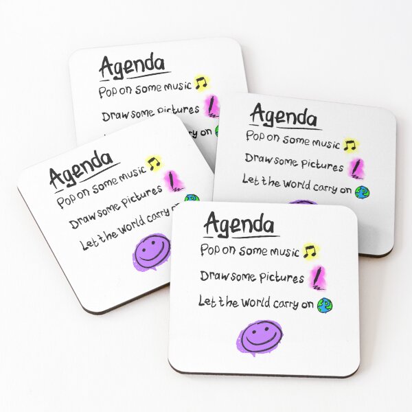 Item preview, Today's agenda (black text) designed and sold by LostintheLines.
