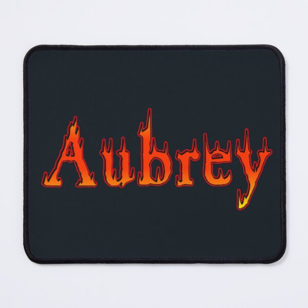 Item preview, Aubrey Name Fiery Molten Lava Drip Typography designed and sold by EchoPrint Co..