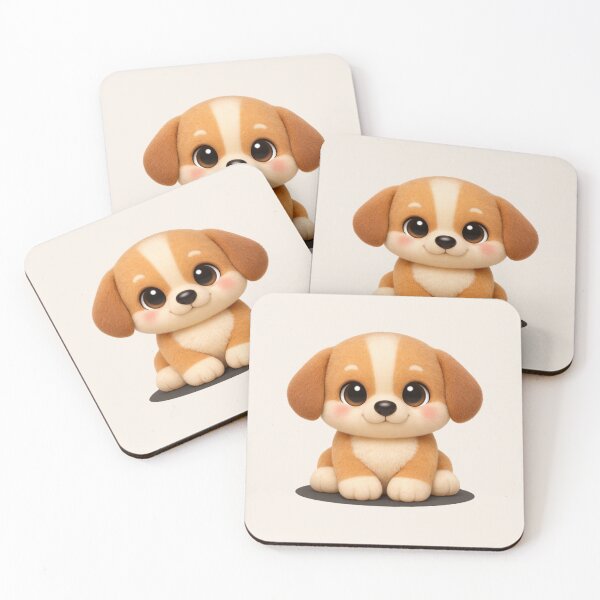 Item preview, Cute Puppy Aesthetic – Kawaii Style 3D Dog Art designed and sold by dogmomtees.