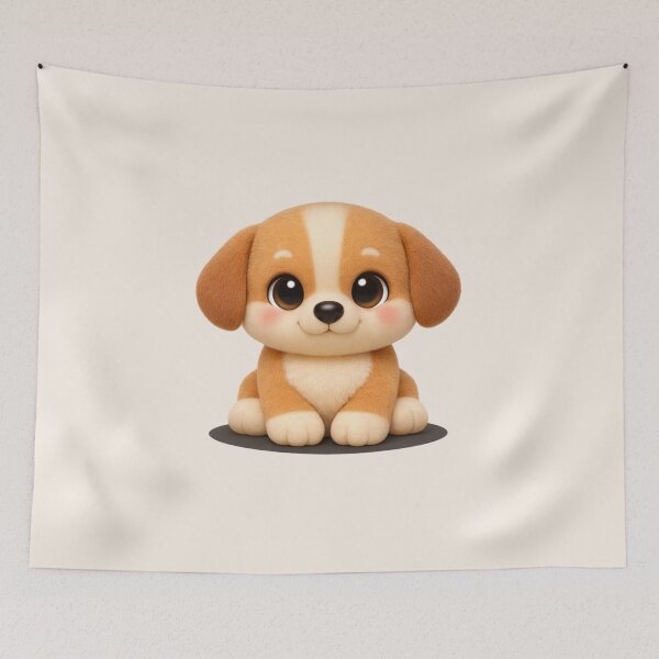 Item preview, Cute Puppy Aesthetic – Kawaii Style 3D Dog Art designed and sold by dogmomtees.