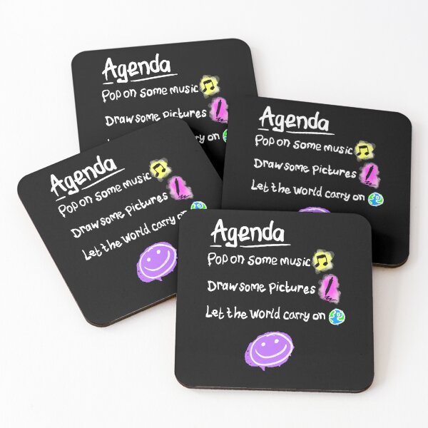 Item preview, Today's agenda (white text) designed and sold by LostintheLines.