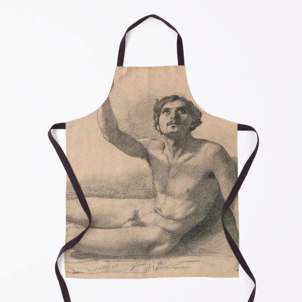 Item preview, Study of a Male Nude by Edgar Degas: Classical Academic Figure Drawing designed and sold by artofuniverse.