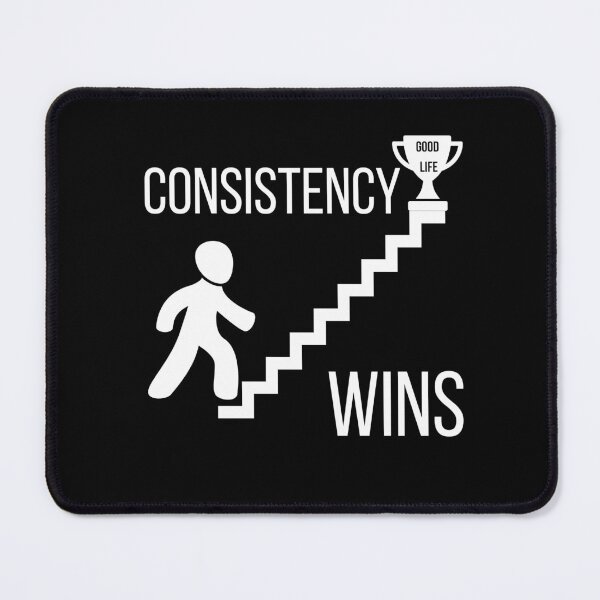 Item preview, Consistency Wins Inspirational T-Shirt – Motivation & Growth Mindset designed and sold by positive vibes.