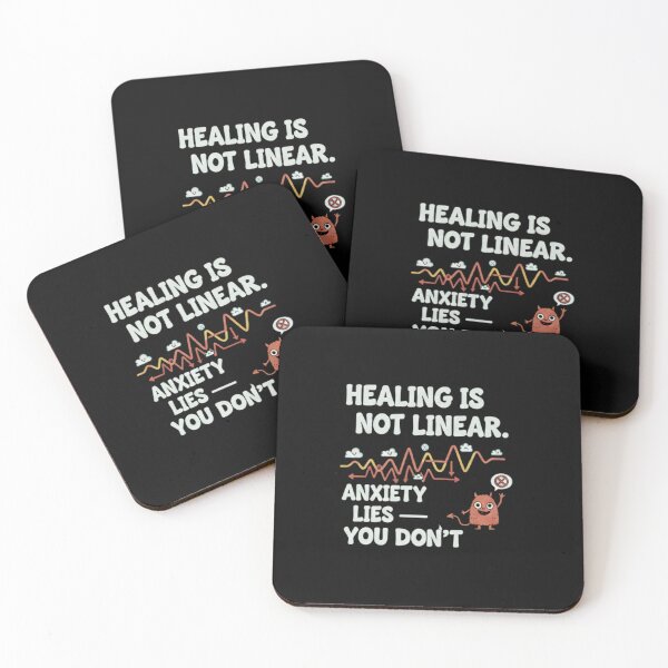 Item preview, Healing is Not Linear Anxiety Lies Mental Health Art designed and sold by medoutfits.