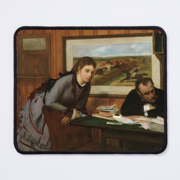 Item preview, Sulking by Edgar Degas: Impressionist Interior Fine Art Poster designed and sold by artofuniverse.