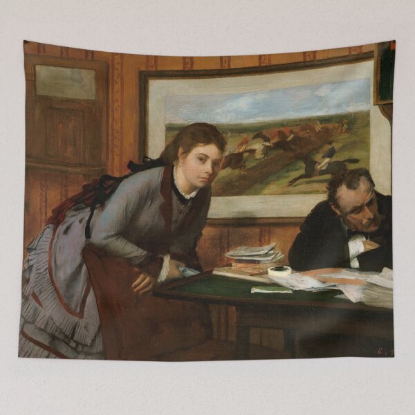 Item preview, Sulking by Edgar Degas: Impressionist Interior Fine Art Poster designed and sold by artofuniverse.
