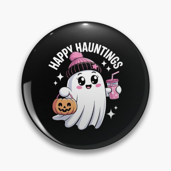 Item preview, Cute Ghost Drinking Coffee Halloween Ghost Ice Coffee Womensq designed and sold by MarkLeedsArt.