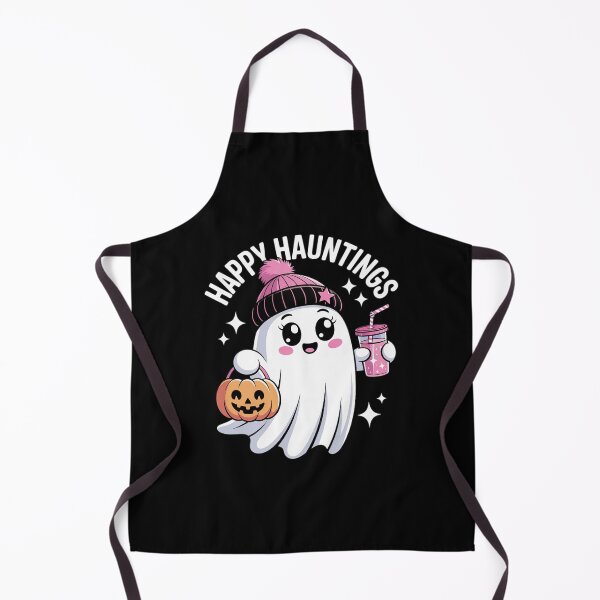 Item preview, Cute Ghost Drinking Coffee Halloween Ghost Ice Coffee Womensq designed and sold by MarkLeedsArt.