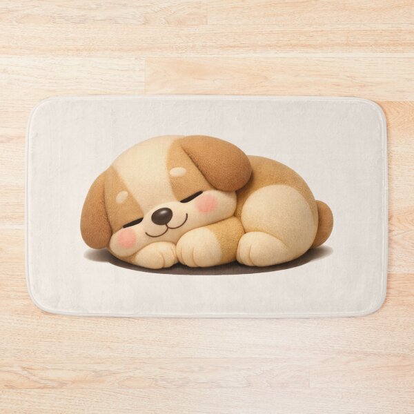 Item preview, Sleepy Cute Puppy – Puffy Kawaii 3D Dog Art designed and sold by dogmomtees.