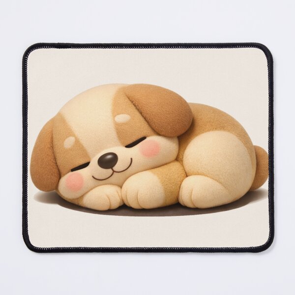 Item preview, Sleepy Cute Puppy – Puffy Kawaii 3D Dog Art designed and sold by dogmomtees.