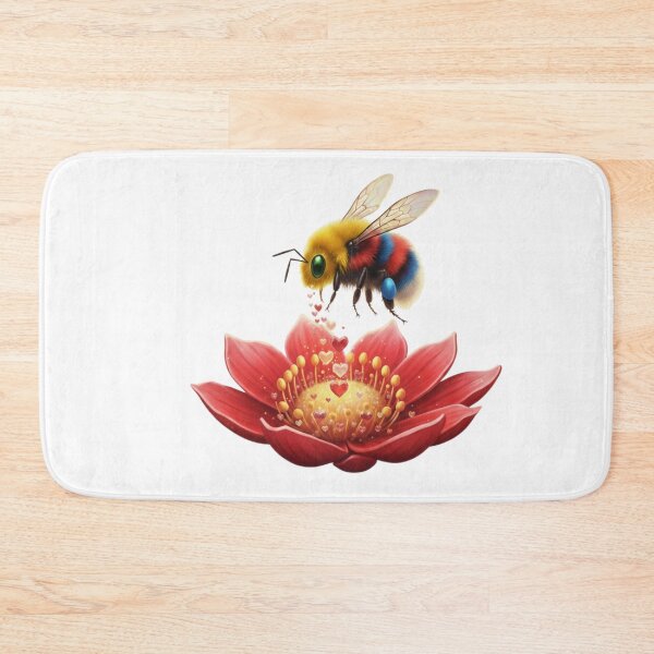 Item preview, Love Pollen: Magical Bee and Heart Flower designed and sold by Fatomfatom.