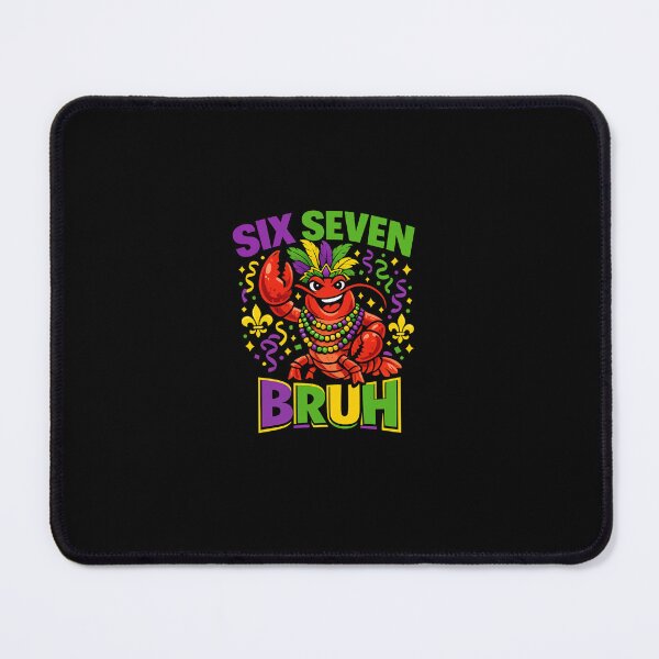 Item preview, SIX SEVEN BRUH Mardi Gras Crawfish Shirt | Funny Louisiana Crawfish Cartoon Tee designed and sold by DailyDrivesct.