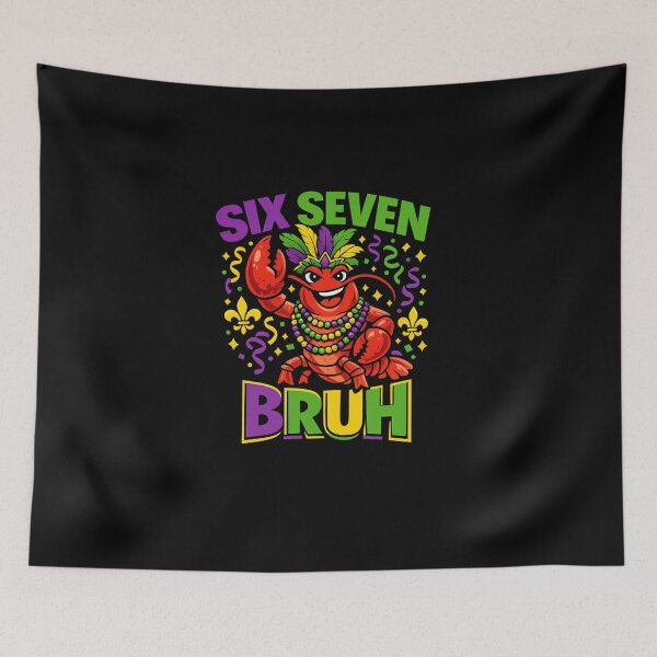 Item preview, SIX SEVEN BRUH Mardi Gras Crawfish Shirt | Funny Louisiana Crawfish Cartoon Tee designed and sold by DailyDrivesct.