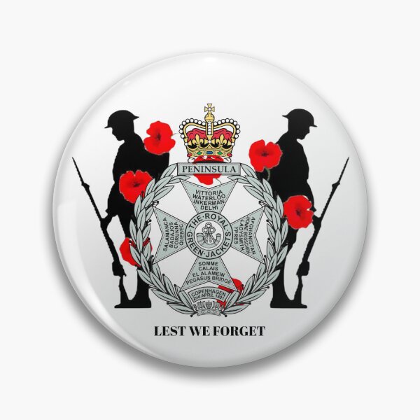 Item preview, The Royal Green Jackets Remembrance Lest we Forget designed and sold by Bootneckstore.