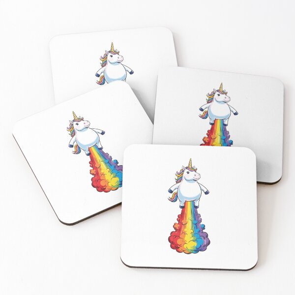 Item preview, Rainbow Farting Unicorn – Funny Flying Magical Shirt designed and sold by WearContext.