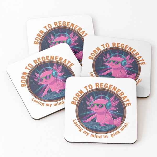 Item preview, Funny Axolotl DJ – Born To Regenerate Retro 90s Vintage Bootleg Art designed and sold by FakeJoo.