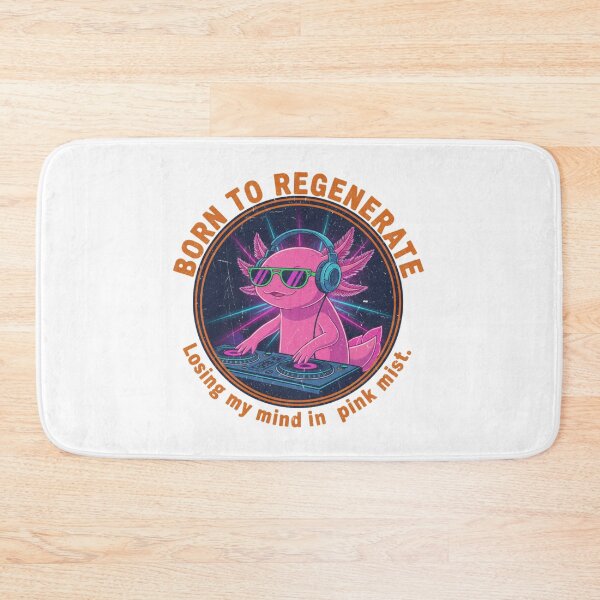 Item preview, Funny Axolotl DJ – Born To Regenerate Retro 90s Vintage Bootleg Art designed and sold by FakeJoo.