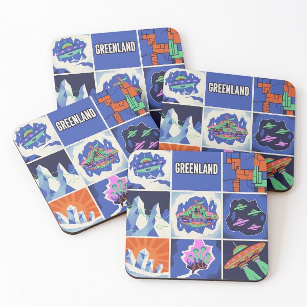 Item preview, Greenland Alien Base Arctic UFO Pop Art Grid designed and sold by zzz888.