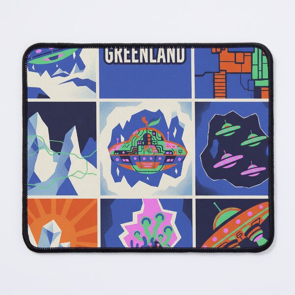 Item preview, Greenland Alien Base Arctic UFO Pop Art Grid designed and sold by zzz888.