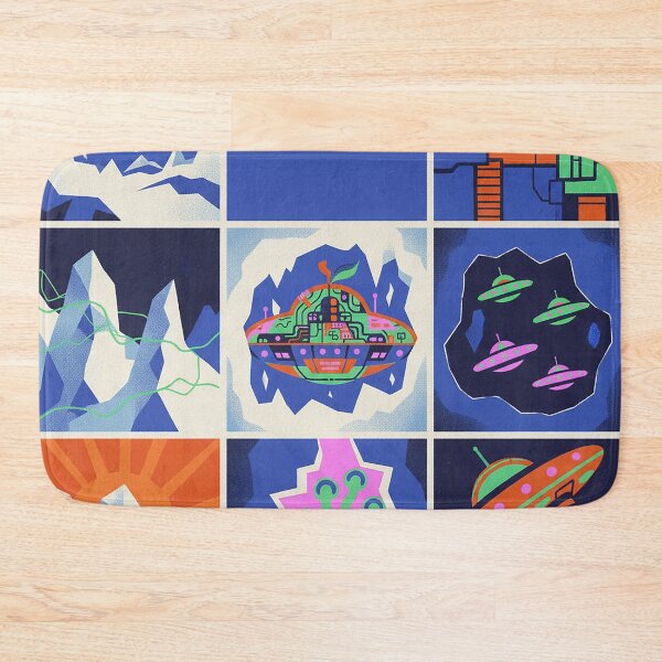 Item preview, Greenland Alien Base Arctic UFO Pop Art Grid designed and sold by zzz888.