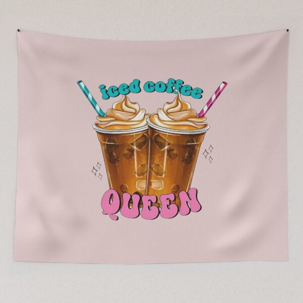 Item preview, Retro Iced Coffee Queen – Groovy Vintage Summer Vibes designed and sold by CoquetteDigitalArt.