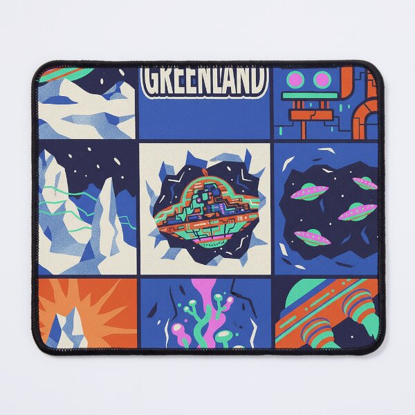 Item preview, Greenland Arctic Alien Base Retro Sci-Fi Grid designed and sold by zzz888.