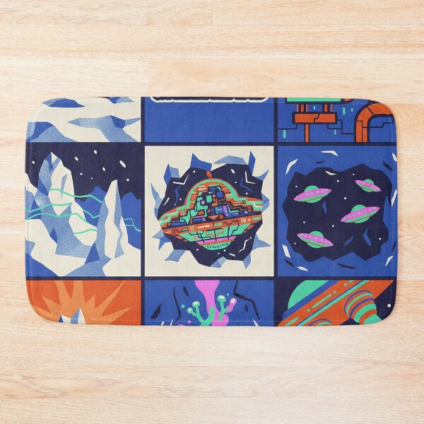 Item preview, Greenland Arctic Alien Base Retro Sci-Fi Grid designed and sold by zzz888.