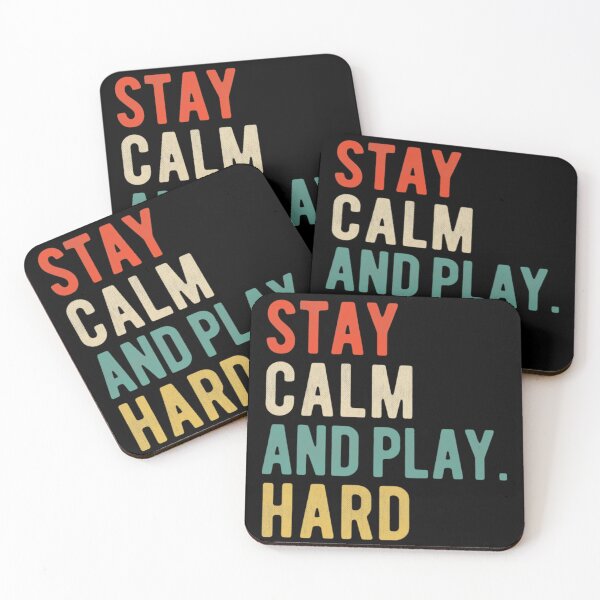 Item preview, Stay calm and play hard motivational quote designed and sold by BazStudiodesign.