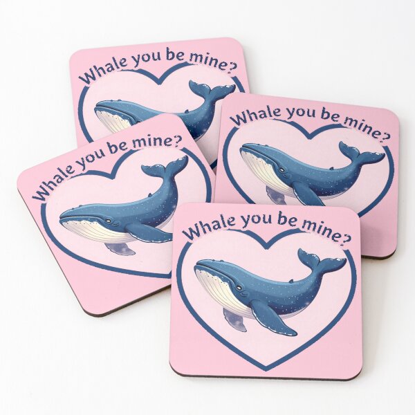 Item preview, Whale You Be Mine Valentine designed and sold by AnimalAirtistry.