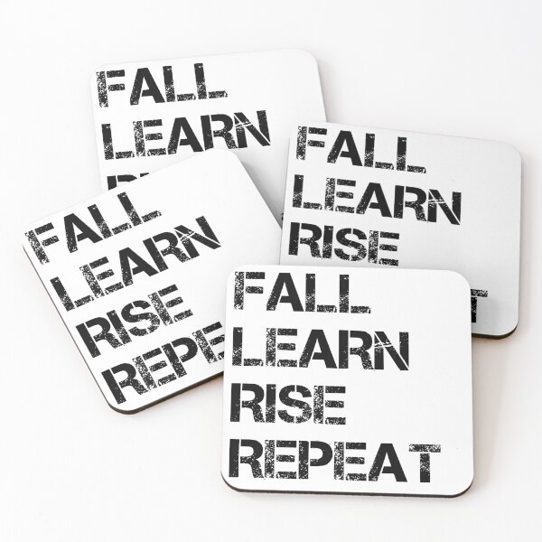 Item preview, Fall. Learn. Rise. Repeat. – Motivational Growth Quote (black text)  designed and sold by ThanosDemos.