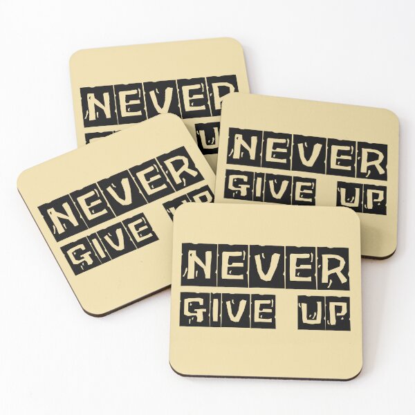Item preview, Never Give Up – Bold Motivational Quote Typography Design designed and sold by NilofaDesigns.