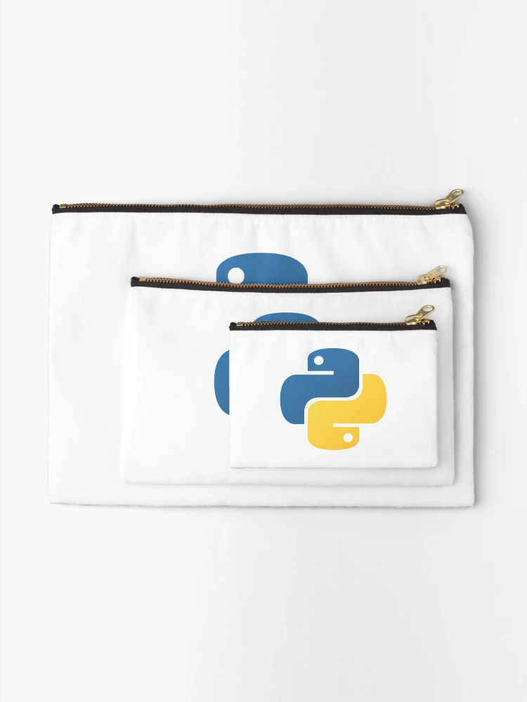 Thumbnail 2 of 4, Zipper Pouch, Python Sticker for Programmers designed and sold by Programmer's Merch.