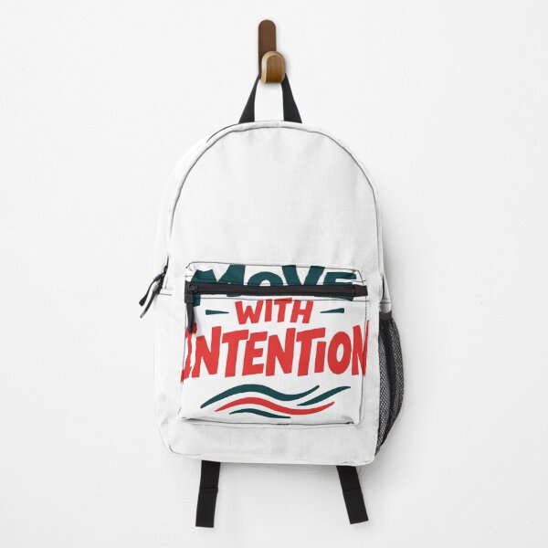 Item preview, Move With Intention Motivational Typography – Mindful Fitness & Self Discipline Quote designed and sold by InkSpireSport.
