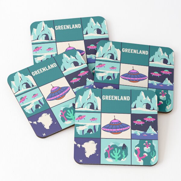 Item preview, Greenland Arctic Alien Base Secret Map Pop Art designed and sold by zzz888.