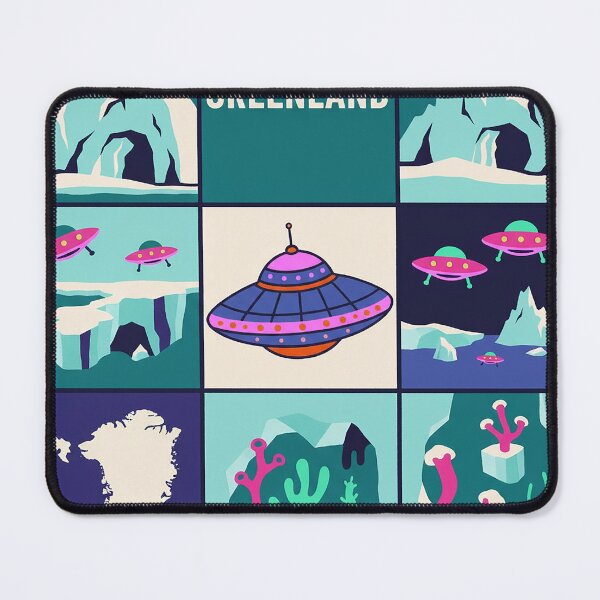 Item preview, Greenland Arctic Alien Base Secret Map Pop Art designed and sold by zzz888.
