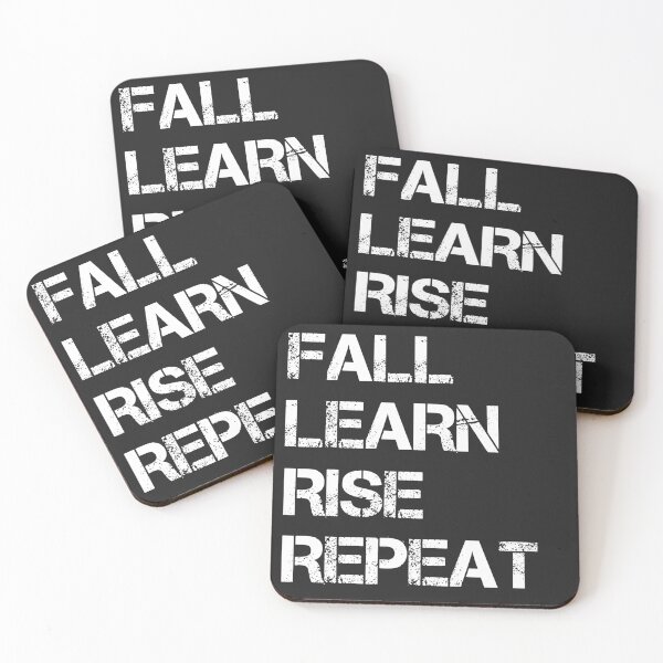 Item preview, Copy of Fall. Learn. Rise. Repeat. – Motivational Growth Quote (white text)  designed and sold by ThanosDemos.